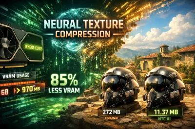 Nvidia zeigt AI-Technologie, die VRAM-Verbrauch von Spielen um bis zu 85 % senken soll