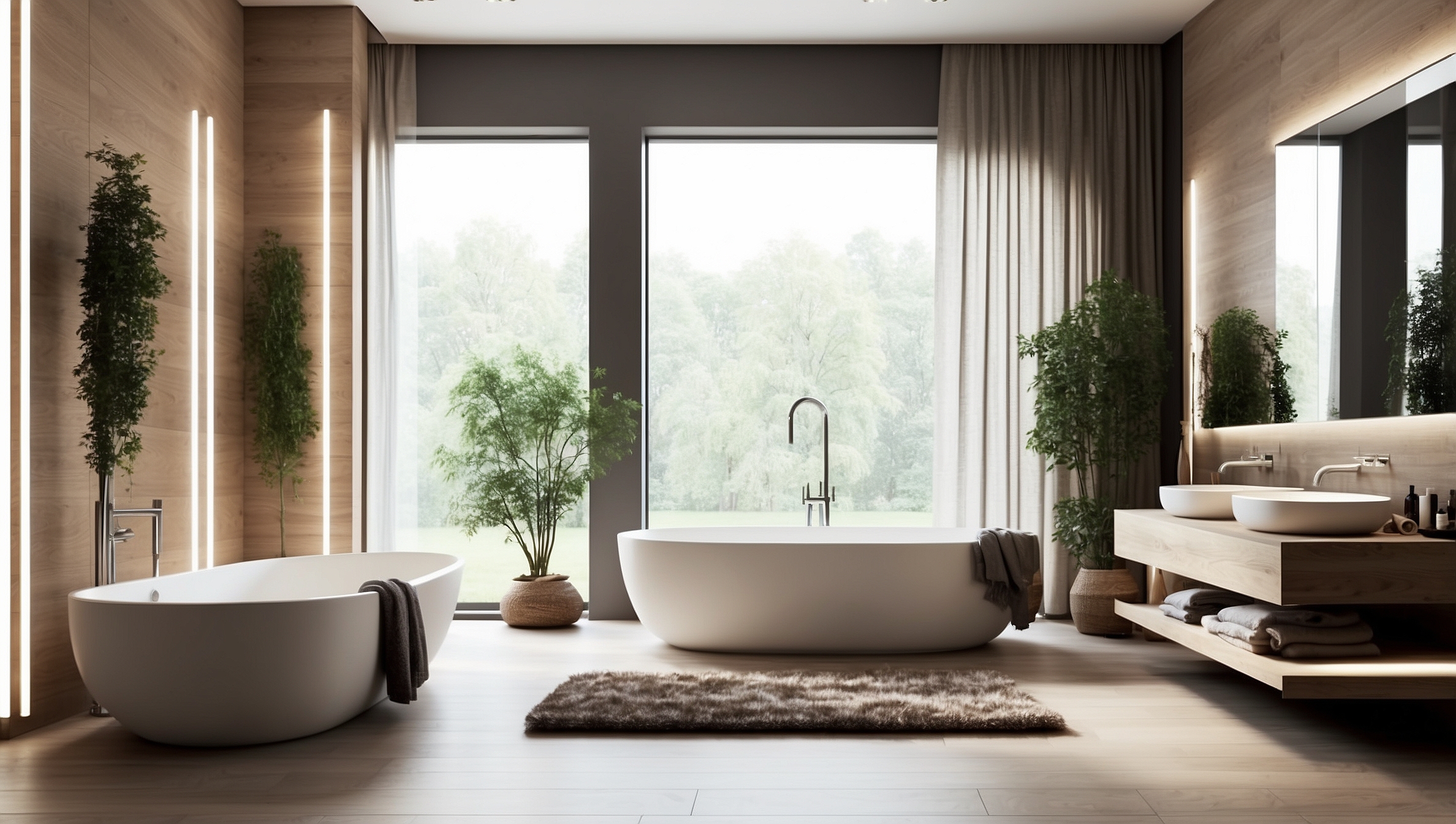 Design trifft Komfort: Beleuchtete Badspiegel im modernen Badezimmer