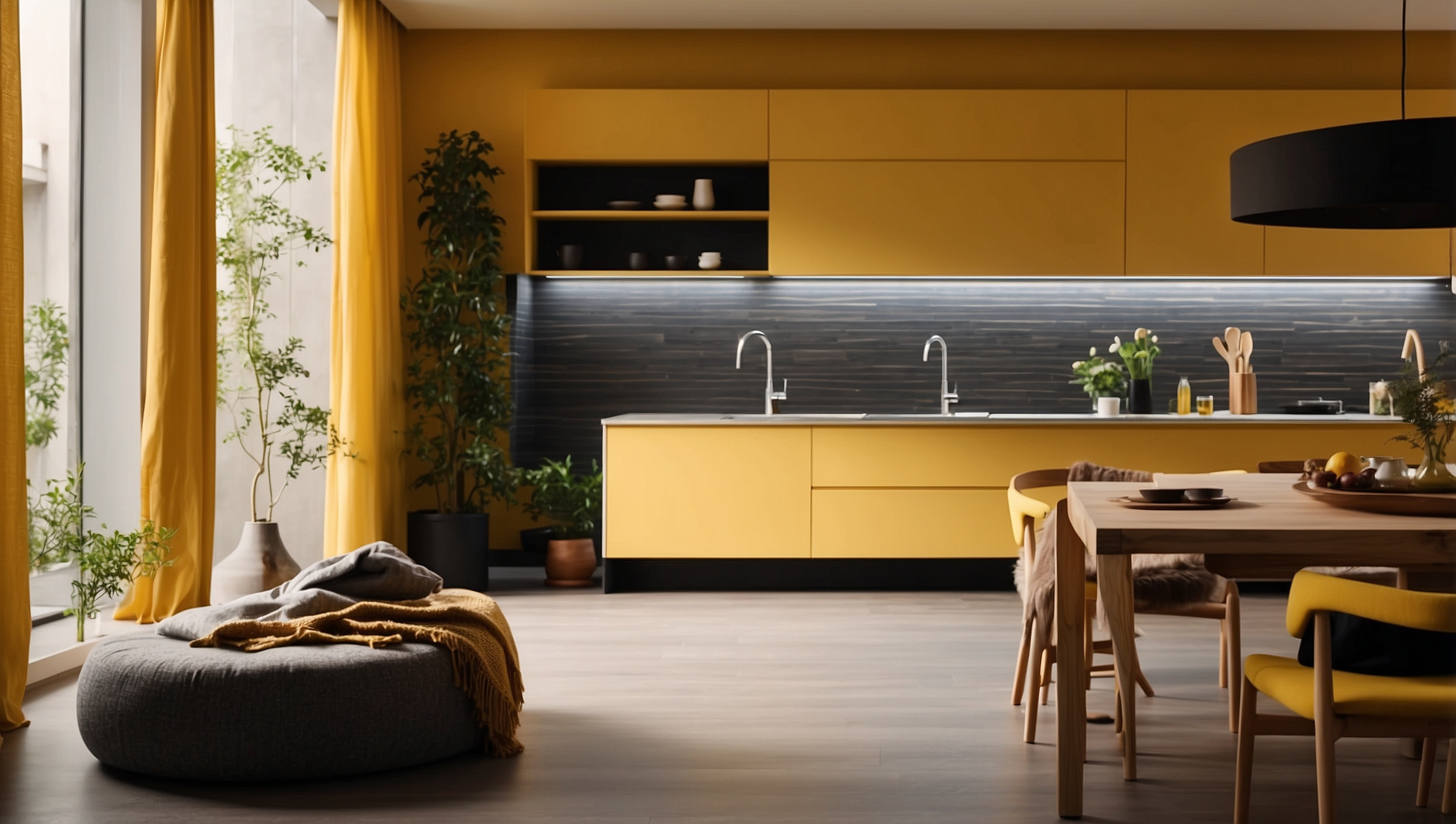 Lebendiger Kaffeegenuss in Gelb: Vier Tassengrößen und moderner Stil für Kaffeeliebhaber