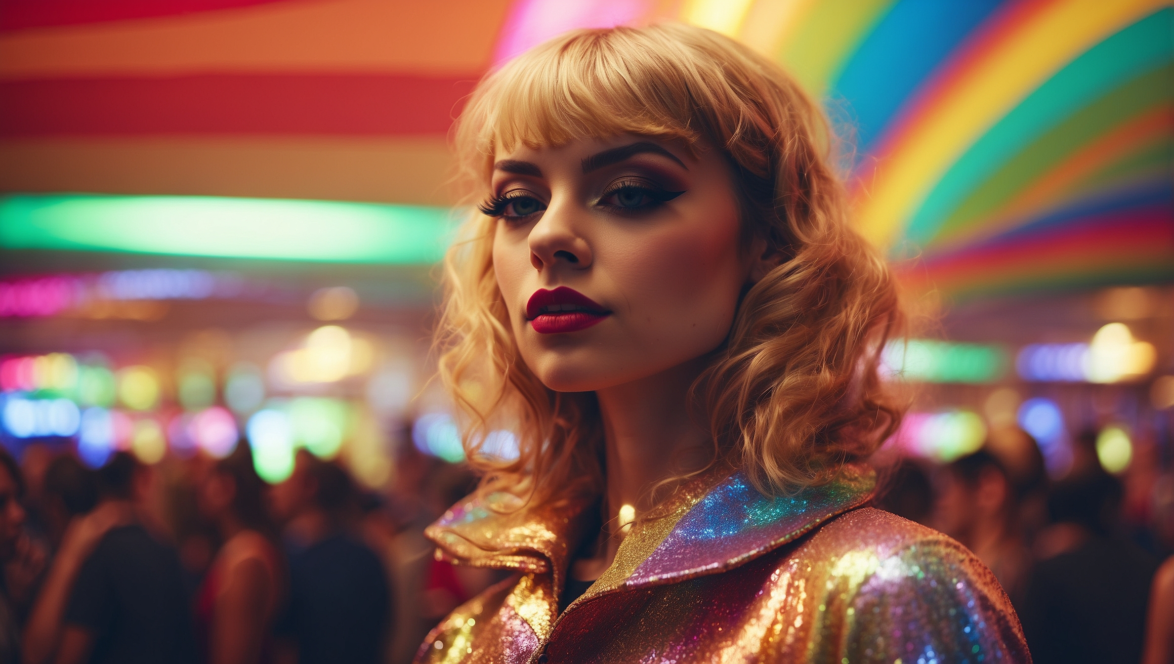 Knallbunte 80er-Jahre Vibes: Das perfekte Regenbogenkostüm für den Fasching