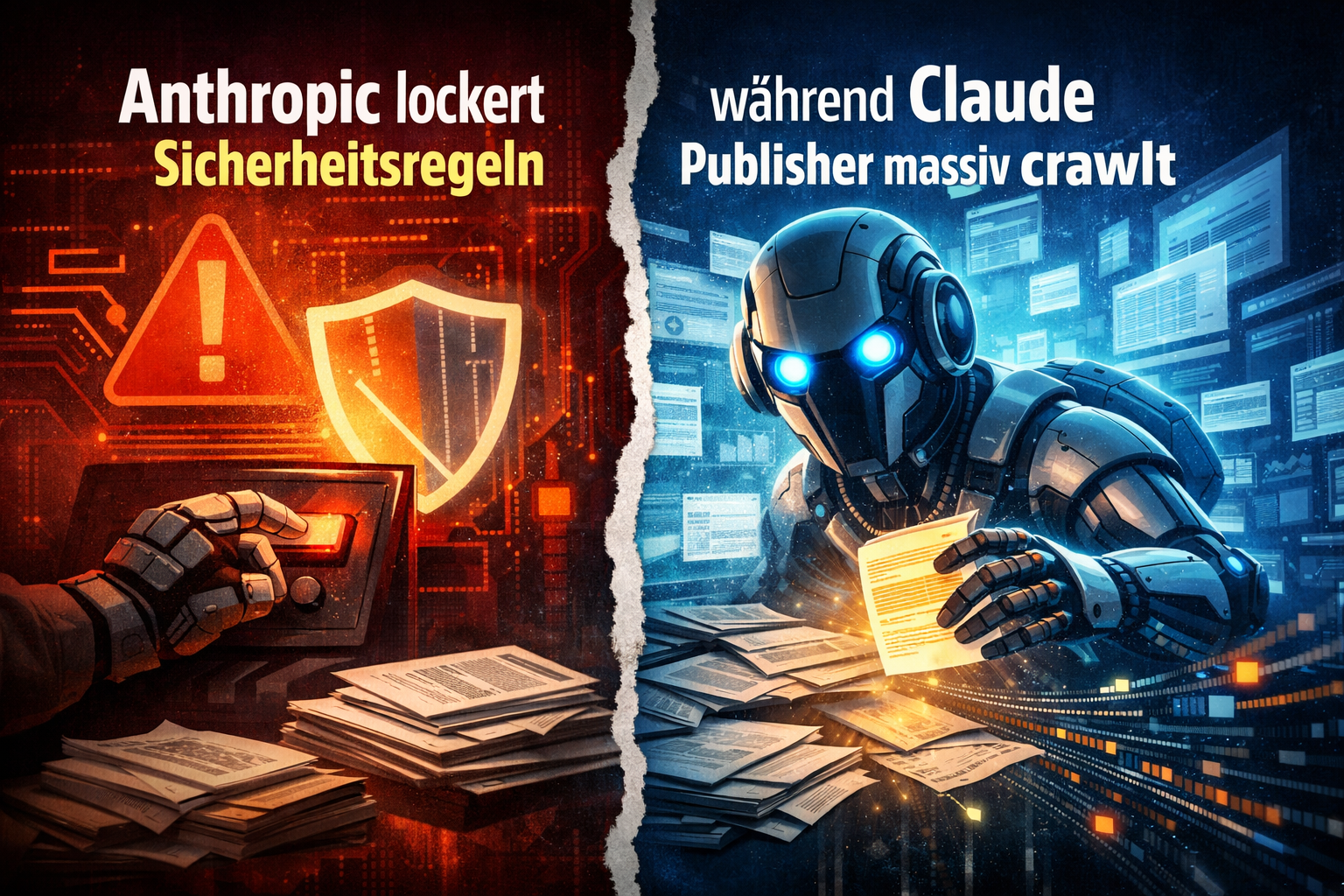 Anthropic lockert Sicherheitsregeln – während Claude Publisher massiv crawlt