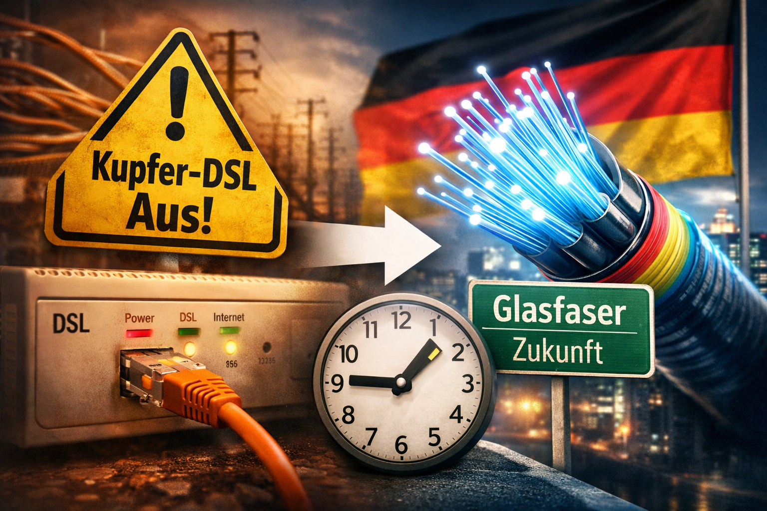 Kupfer-DSL vor dem Aus: Wann müssen Internet-Nutzer wirklich auf Glasfaser umsteigen?